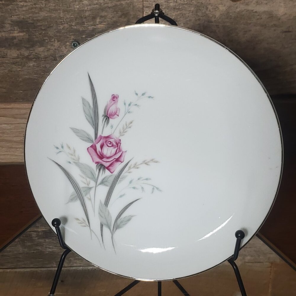 Windsor Rose Bread Plate by Fine China of Japan - 1950's Dinnerware.